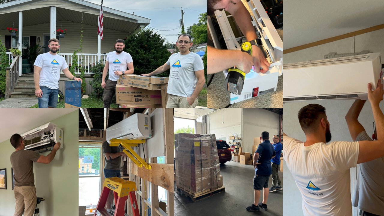 Astello LLC ductless mini split systems and heat pumps Work team
