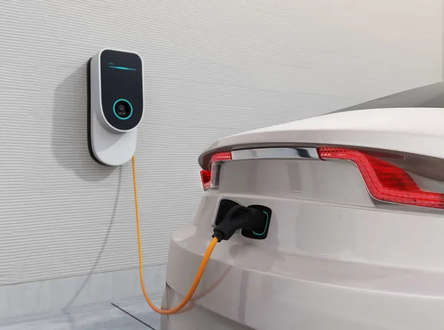 EV Charging station in garage